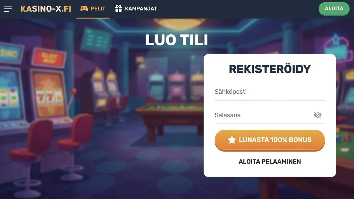 Rekisteröidy bonuksen kanssa